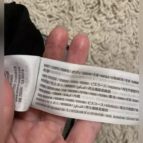 ABERCROMBIE & FITCH black white Polka Dot short mini skirt small s - Picture 3 of 5